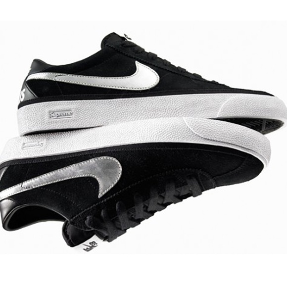 Nike SB Bruin Supreme Black Metallic Silver Men's Size 9 363319-001 DS SS09 DUNK - Picture 14 of 16